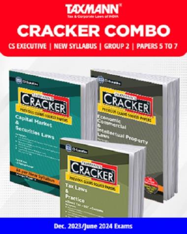 Cracker Combo Papers 5 to 7 | CMSL, ECIPL | EC & IPL, and Tax | Set of 3 Books - Dec 23 & June 24