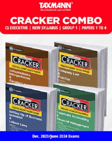Cracker Combo Papers 1 to 4 | JIGL, Company Law, SUBIL, and CAFM | Set of 4 Books - Dec 23 & June 24